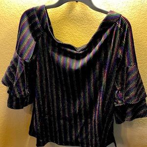 Very sparkly holiday Christmas or New Year’s blouse!